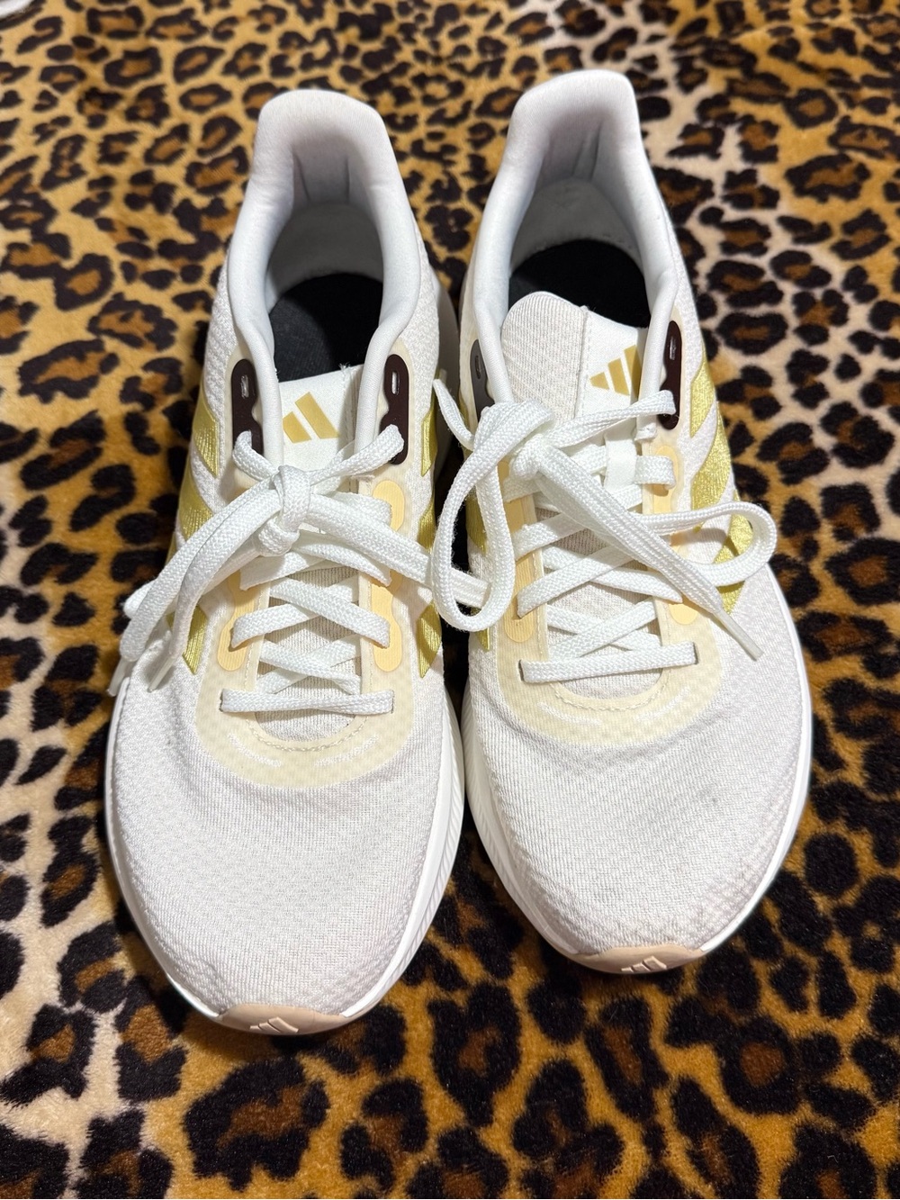 adidas White and Yellow Women's Athletic Running Shoes